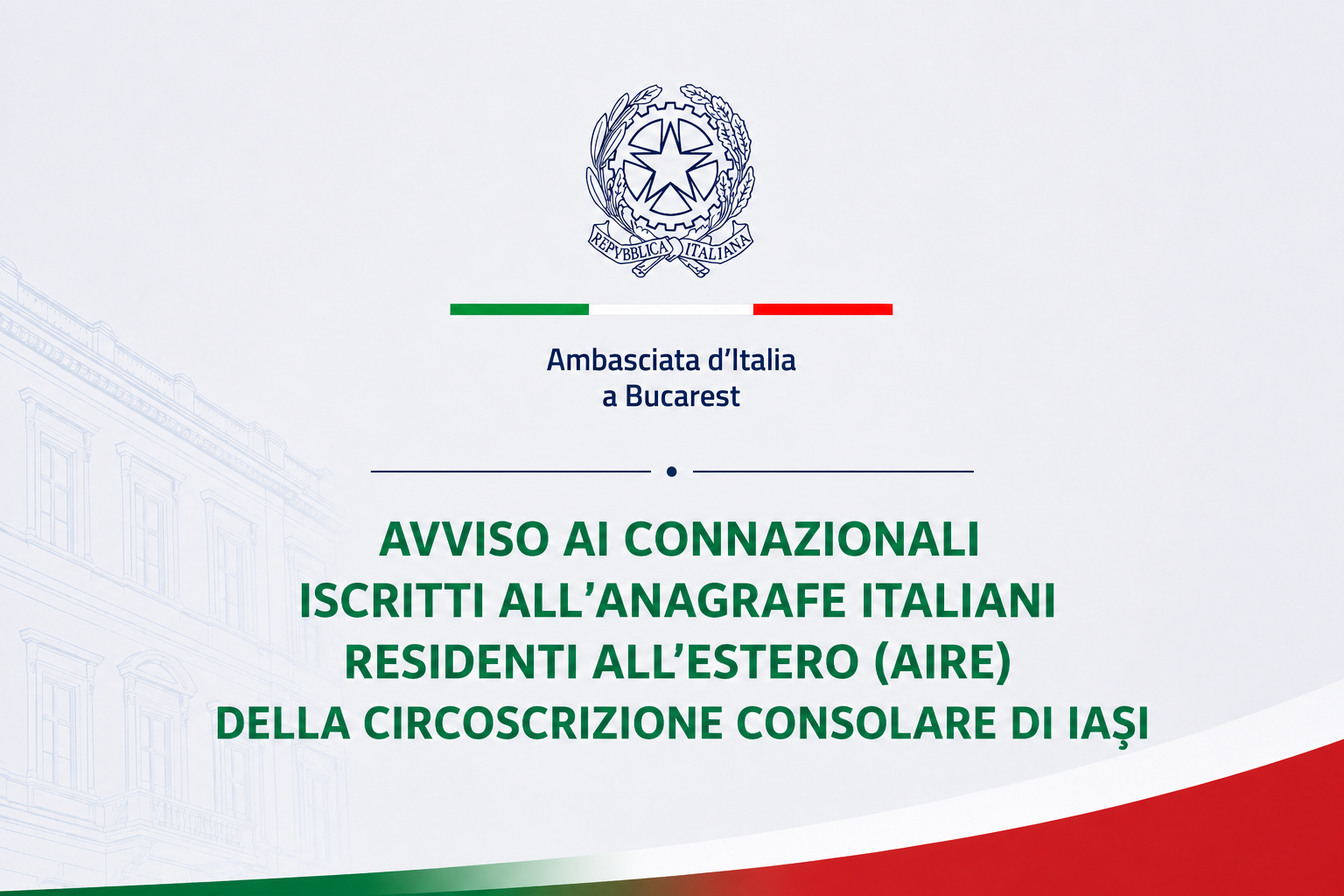 Avviso missione a Iasi